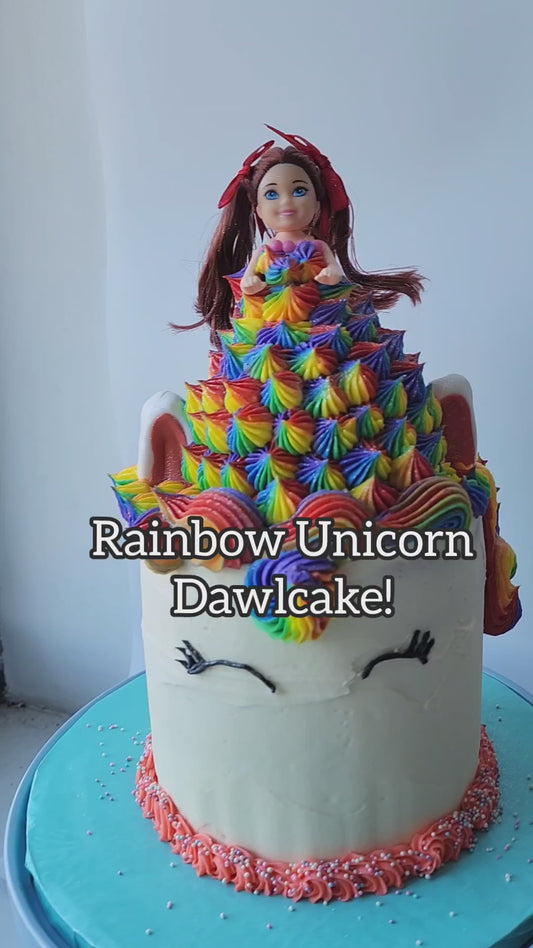 Unicorn Rainbow Dreams - Party Doll Cake
