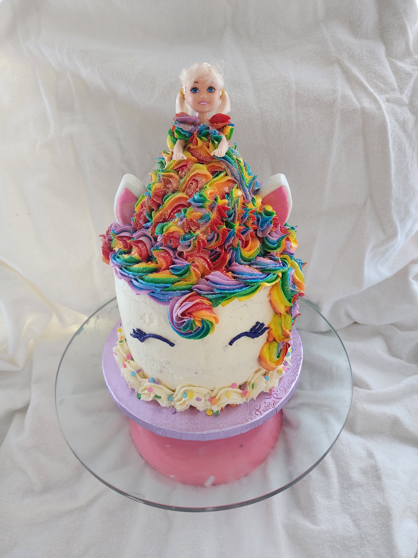 Unicorn Rainbow Dreams - Party Doll Cake